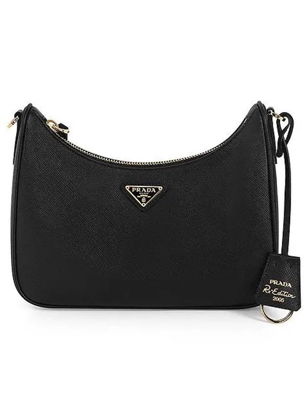 Re-Edition 2005 Saffiano Leather Shoulder Bag Black - PRADA - BALAAN 3