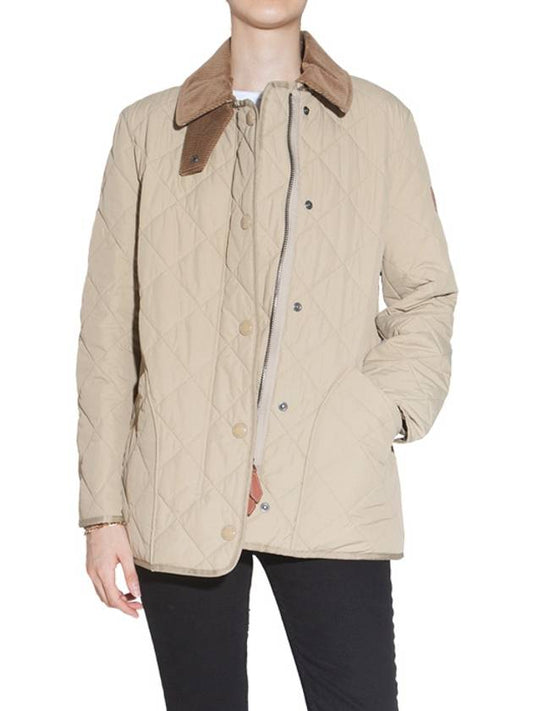 Diamond Quilted Thermoregulated Barn Jacket Honey - BURBERRY - BALAAN 2