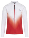 Halo Full Zip Mid Layer Zip Up Jacket White Red - J.LINDEBERG - BALAAN 2