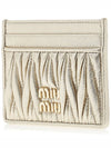 Materasse Nappa Leather Card Wallet Gold - MIU MIU - BALAAN 3