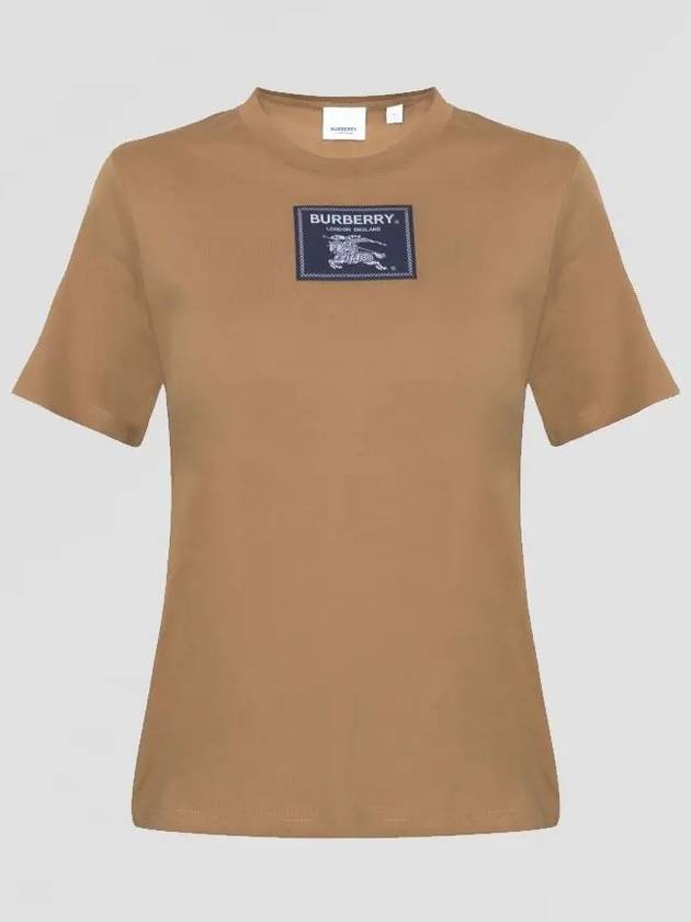 WoMen's Prorsum Label Cotton Short Sleeve T-Shirt Camel - BURBERRY - BALAAN 4