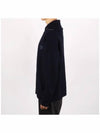 Fox Head Patch Half Zip Up Knit Top Navy - MAISON KITSUNE - BALAAN 4