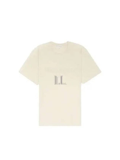 Embroidered Logo Cotton Short Sleeve T-Shirt Beige - JW ANDERSON - BALAAN 2