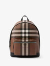 JETT check leather backpack dark brown - BURBERRY - BALAAN 2