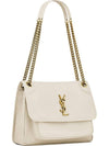 Nikki Medium Chain Shoulder Bag Blanc Vintage - SAINT LAURENT - BALAAN 4