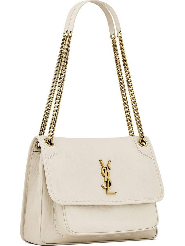 Nikki Medium Chain Shoulder Bag Blanc Vintage - SAINT LAURENT - BALAAN 4