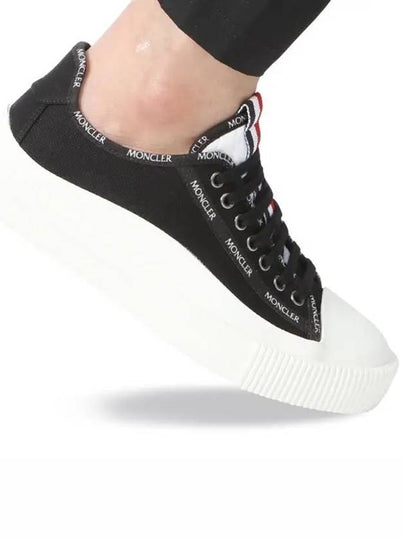 Glissiere Canvas Low Top Sneakers Black - MONCLER - BALAAN 2