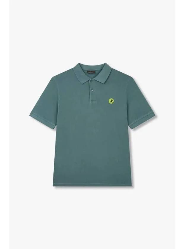 MEN OVIDIO Pique Polo Shirt Green - SAVE THE DUCK - BALAAN 1