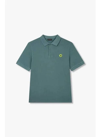 MEN OVIDIO Pique Polo Shirt Green - SAVE THE DUCK - BALAAN 1