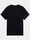 Men's Fox Patch Pocket Short Sleeve T-Shirt Black FM00120KJ0010 BK - MAISON KITSUNE - BALAAN 2