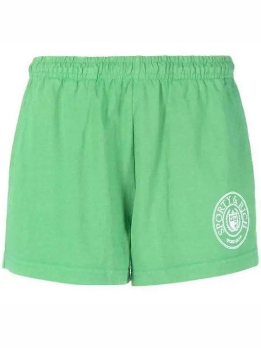 Crest Disco Shorts Pants Verde SHAW2314VE 1135029 - SPORTY & RICH - BALAAN 1