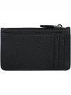 Triangle Stitch Logo Card Wallet Black - PRADA - BALAAN 5