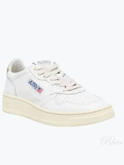 Medalist Goatskin Low Top Sneakers Gold White - AUTRY - BALAAN 2