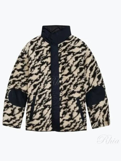 Odemmah Reversible Quilted Zebra Wool Jacket Black - ISABEL MARANT - BALAAN 2