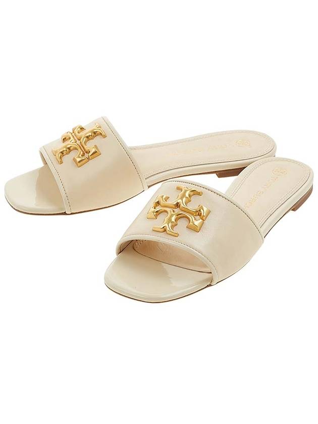 Logo Eleanor Slippers Cream - TORY BURCH - BALAAN 2