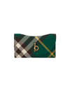 Rocking Horse Check Print Medium Wallet Green - BURBERRY - BALAAN 2