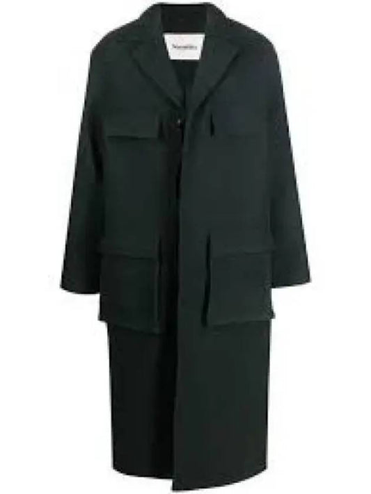 Nanushka Corbin Patch Pocket Long Coat Fine Green NM22FWOW00369 1245331 - NANUSHKA - BALAAN 1