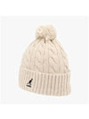 K4460SM BEIGE Cable Knit Pom Beanie - KANGOL - BALAAN 3