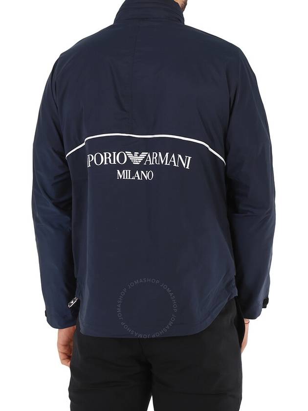 Men's Double Zipper Classic Logo Jacket Navy - EMPORIO ARMANI - BALAAN 4