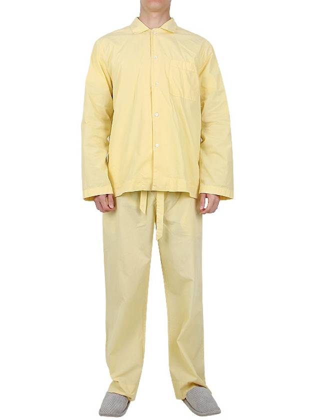 Poplin Pajamas Long Sleeve Shirt Lemonade - TEKLA - 6