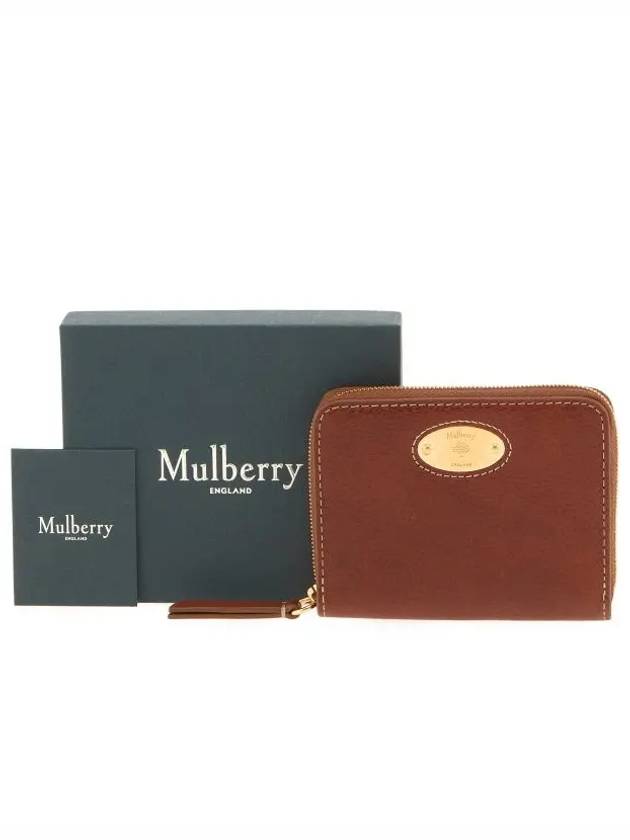 Plaque Zipper Around Half Wallet Oak Legacy - MULBERRY - BALAAN 5