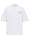 Logo Short Sleeve T-Shirt White - ALEXANDER MCQUEEN - BALAAN 1