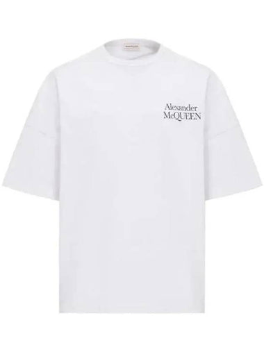 Logo Short Sleeve T-Shirt White - ALEXANDER MCQUEEN - BALAAN 1