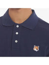 Fox Head Patch Cotton Polo Shirt Blue - MAISON KITSUNE - BALAAN 4