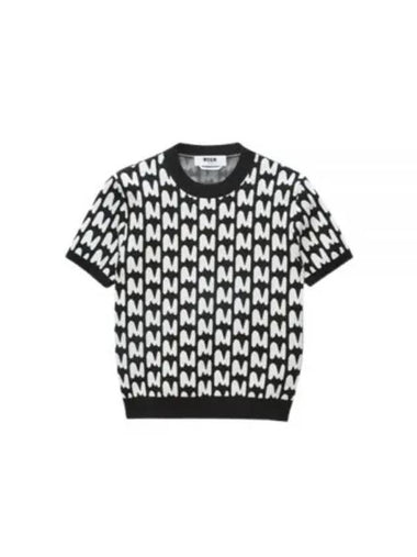 Jacquard TheMwave short sleeve knit 3741MDM211 247777 99 - MSGM - BALAAN 1