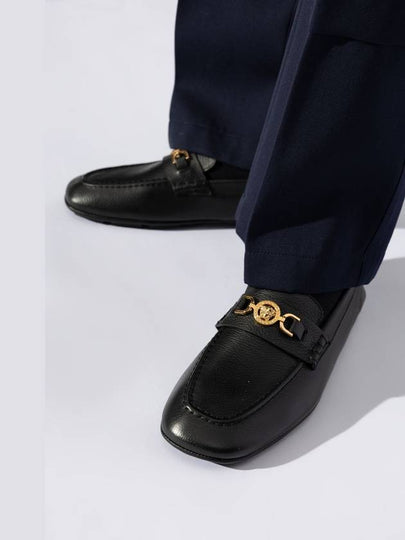 Versace Leather Loafers, Men's, Black - VERSACE - BALAAN 2