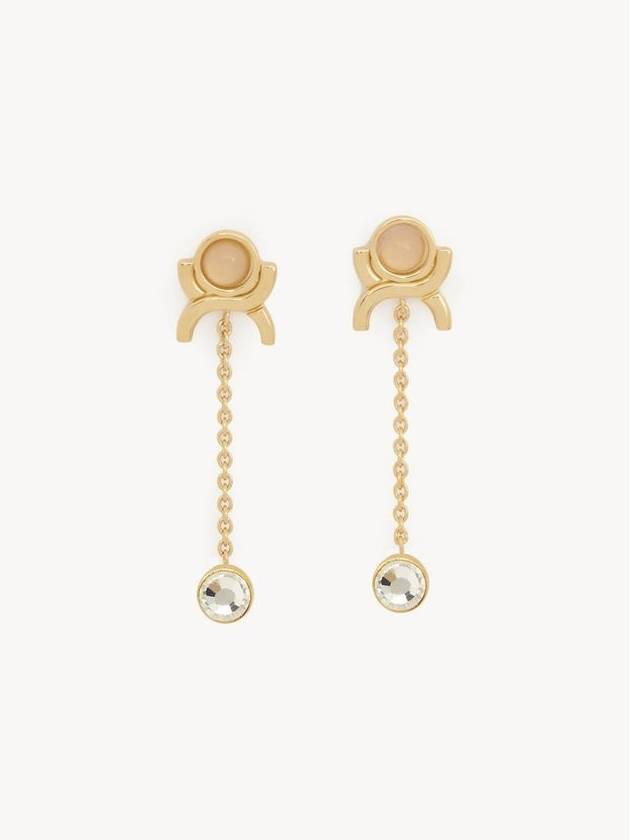 Chain Pendant Marcie Earrings Gold - CHLOE - BALAAN 2