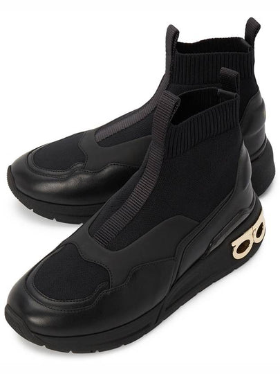 Cosma Gancini Socks High Top Sneakers Black - SALVATORE FERRAGAMO - BALAAN 2