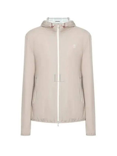 Embroidered Logo Zip-up Hoodie Sand - BRUNELLO CUCINELLI - BALAAN 2