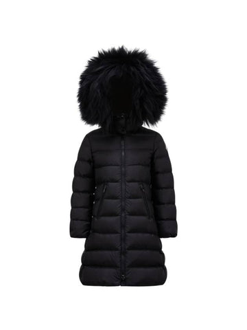 Kids Abelle Hooded Shearling Down Padding Black - MONCLER - BALAAN 1