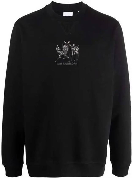Cotton Sweatshirt Black - BURBERRY - BALAAN.