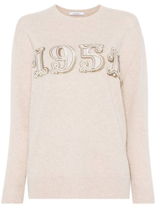 Plata crew neck knit top beige - MAX MARA - BALAAN 2