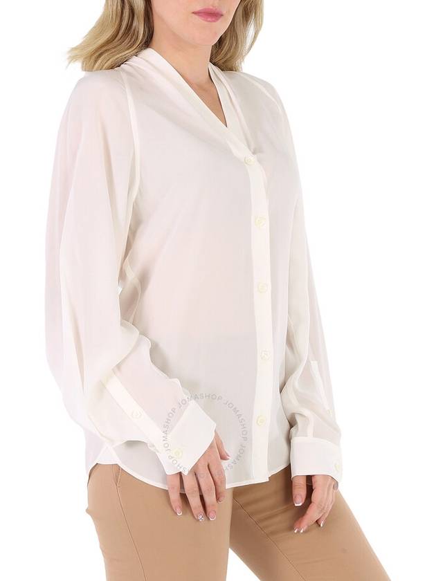 Burberry Ladies Natural White Fion Long-Sleeve Shirt, Brand Size 10 (US Size 8) - BURBERRY - BALAAN 2