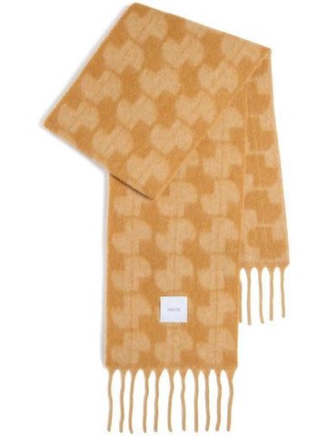 Logo Patch Alpaca Scarf Beige - PATOU - BALAAN 1