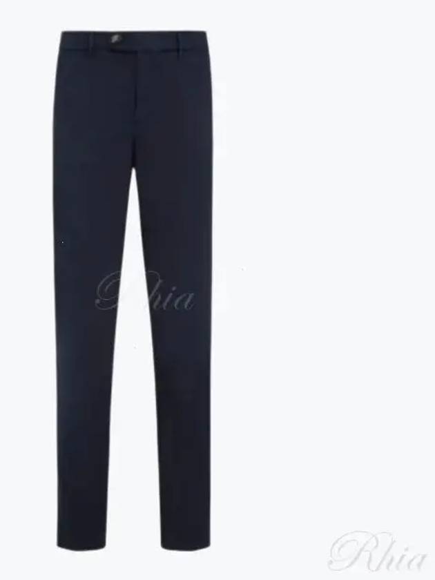 Tapered Chino Cotton Straight Pants Navy - BRUNELLO CUCINELLI - BALAAN 2