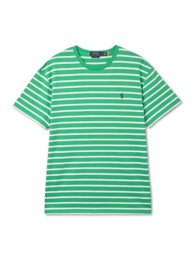 Striped Classic Fit Jersey Short Sleeve T-Shirt Green - POLO RALPH LAUREN - BALAAN 1