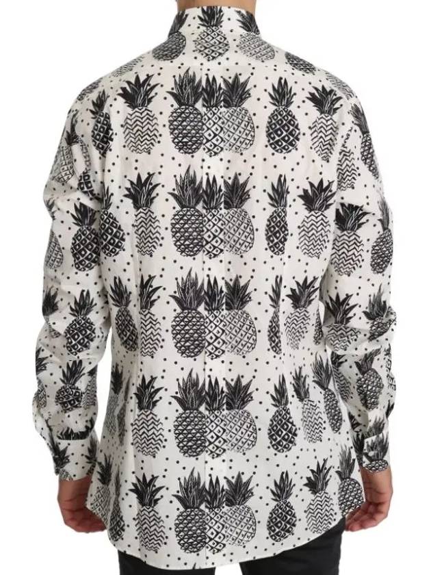 Multi Print Long Sleeve Shirt White - DOLCE&GABBANA - BALAAN 4