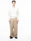 Men s M243TP07IV Dense Cable V neck Knit Ivory - CHANCE'S NOI - BALAAN 5