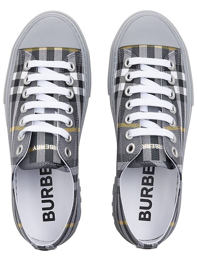 Vintage Check Cotton Low Top Sneakers Grey - BURBERRY - BALAAN 7