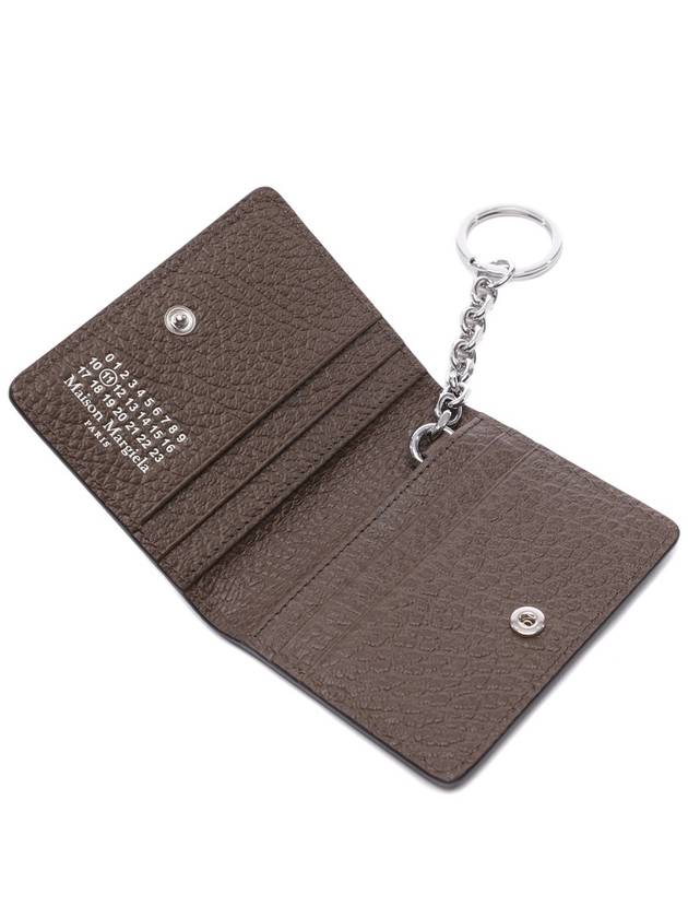 Stitch Keyring Leather Card Wallet Brown - MAISON MARGIELA - BALAAN 6