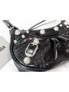 Le Cagol Mini Silver Chain Crocodile Shoulder Bag Black - BALENCIAGA - BALAAN 3