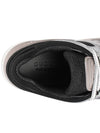 Basket Metallic Leather Low Top Sneakers Black Silver - GUCCI - BALAAN 9