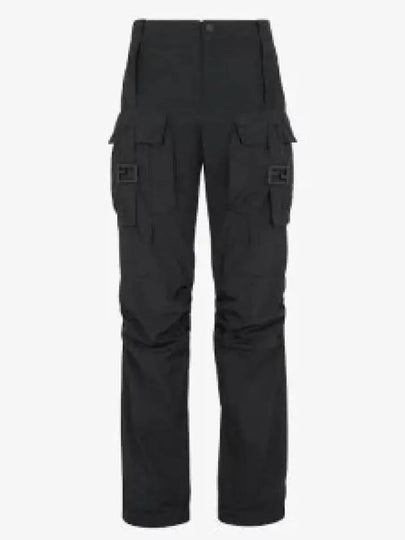 Women's Nylon Cargo Track Pants Black - FENDI - BALAAN 2