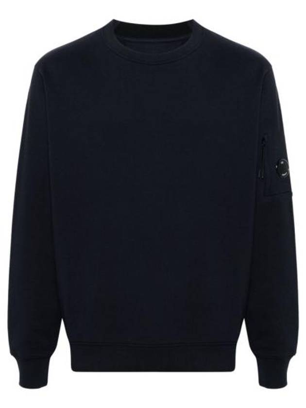 Diagonal Raised Fleece Lens Sweatshirt Navy - CP COMPANY - BALAAN 1