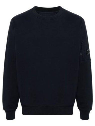 Diagonal Raised Fleece Lens Sweatshirt Navy - CP COMPANY - BALAAN 1