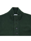 High Neck Half Button Lambswool Knit Top Olive - STONE ISLAND - BALAAN 4